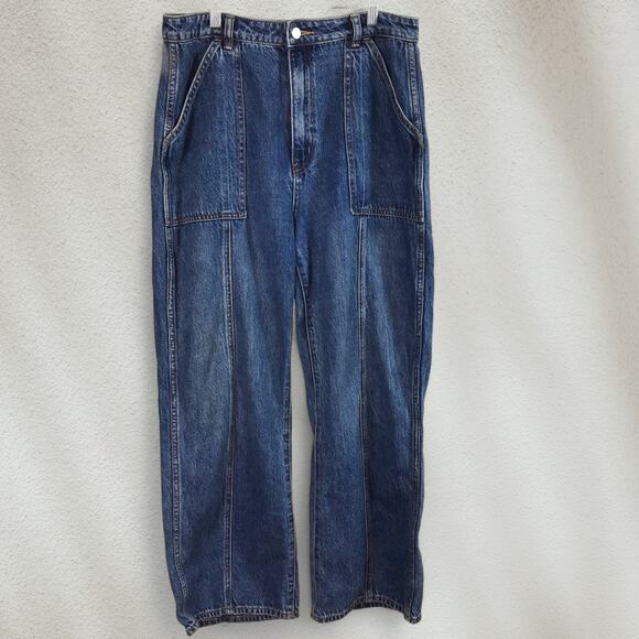 Rolla’s Heidi High Rise Organic Cotton Loose Straight Cargo Jeans Women’s 31" - Picture 2 of 11